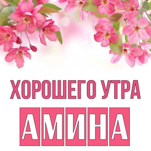 Открытка Амина Хорошего утра