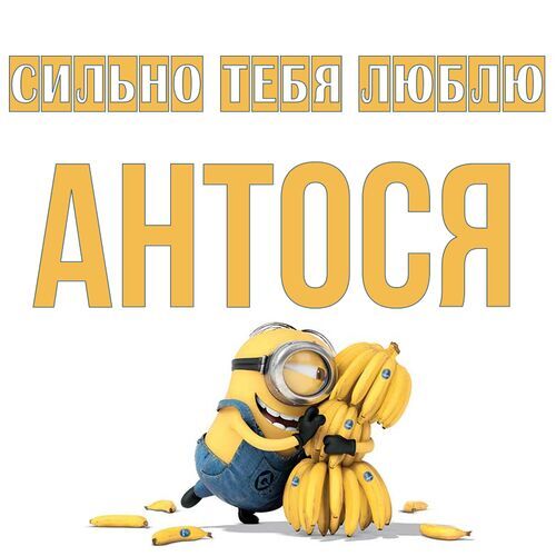 Открытка Антося Сильно тебя люблю