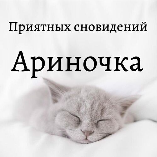 Открытка Ариночка Приятных сновидений