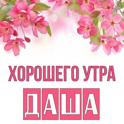 Открытка Даша Хорошего утра