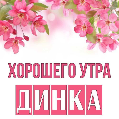 Открытка Динка Хорошего утра