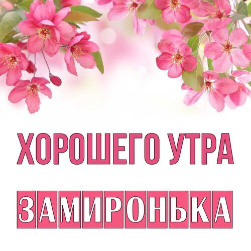 Открытка Замиронька Хорошего утра