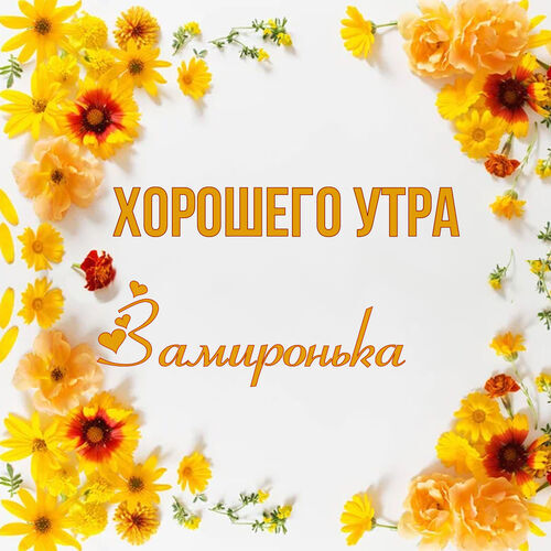 Открытка Замиронька Хорошего утра