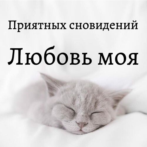 Открытка Любовь моя Приятных сновидений