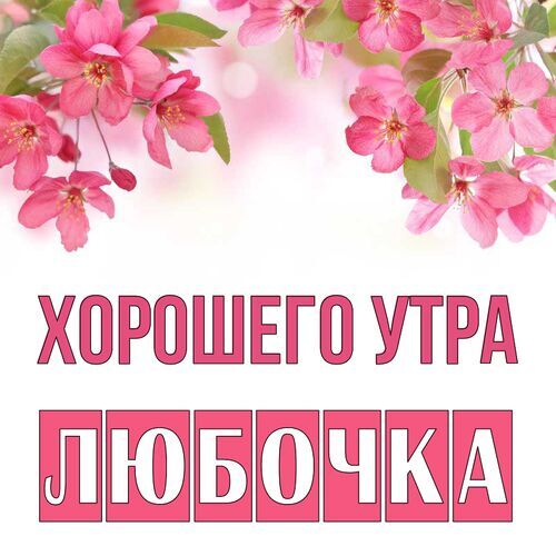 Открытка Любочка Хорошего утра