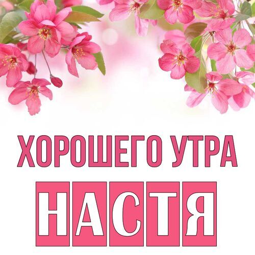 Открытка Настя Хорошего утра