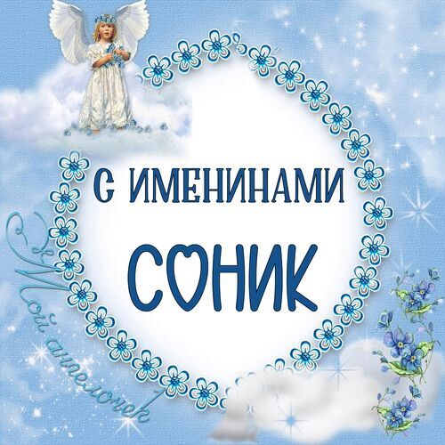 Открытка Соник С именинами