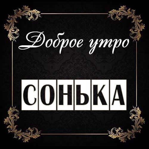 Открытка Сонька Доброе утро