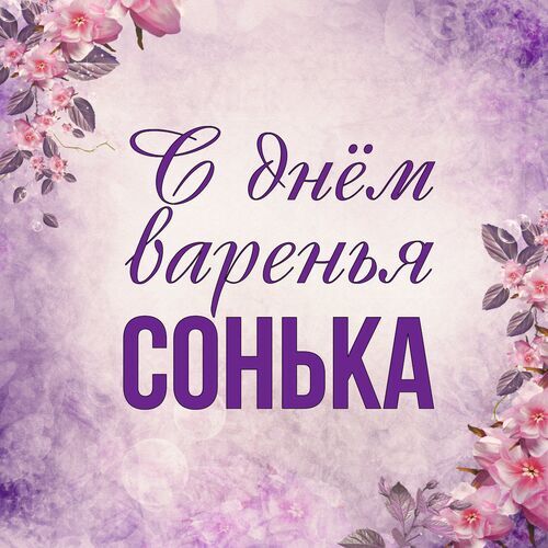 Открытка Сонька С днём варенья