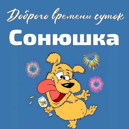 Открытка Сонюшка Доброго времени суток