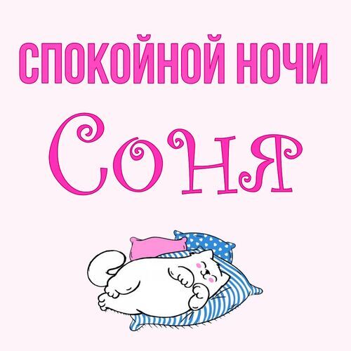 Открытка Соня Спокойной ночи