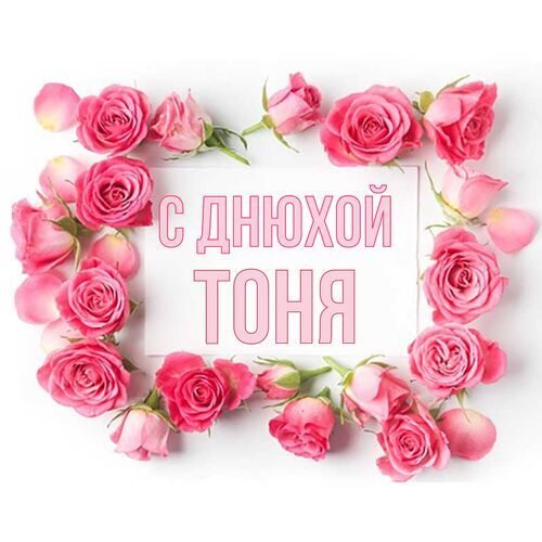 Открытка Тоня С днюхой