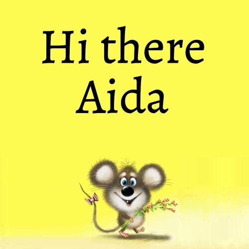 Открытка Aida Hi there