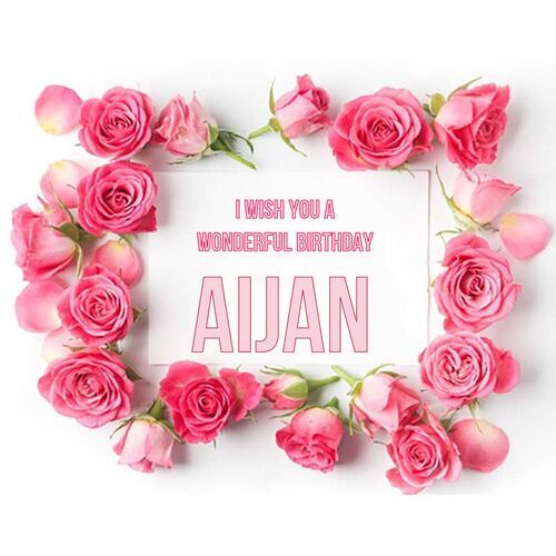 Открытка Aijan I wish you a wonderful birthday