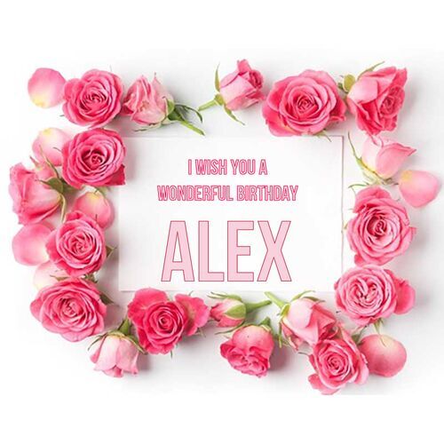 Открытка Alex I wish you a wonderful birthday