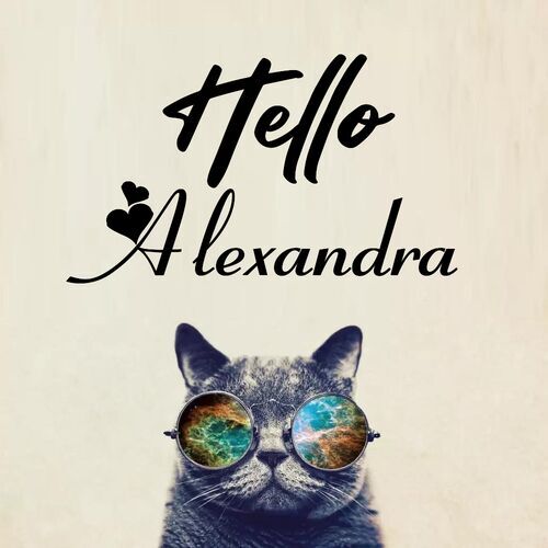 Открытка Alexandra Hello