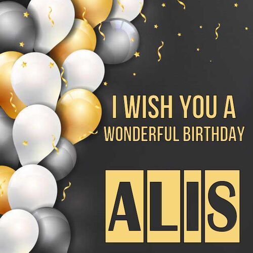 Открытка Alis I wish you a wonderful birthday