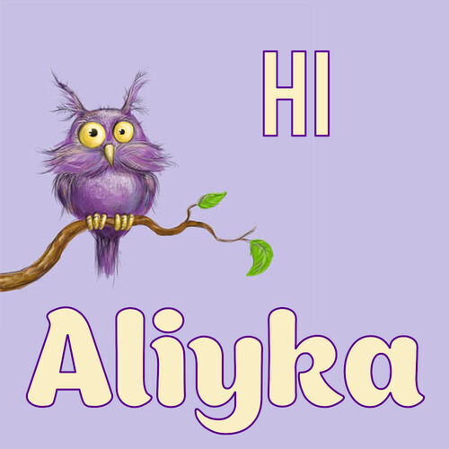 Открытка Aliyka Hi