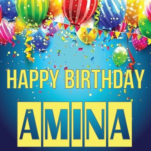 Открытка Amina Happy birthday