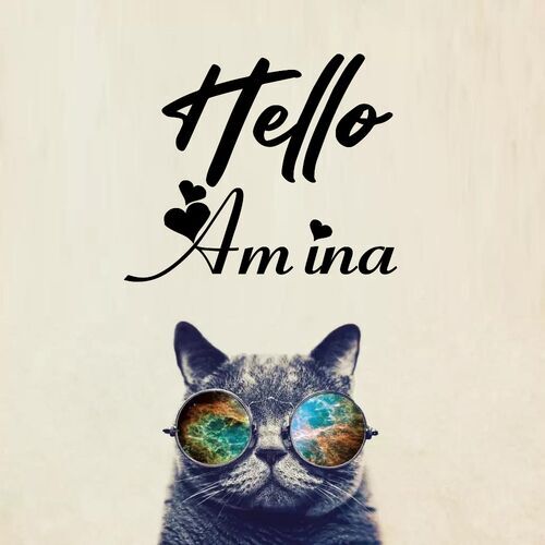 Открытка Amina Hello