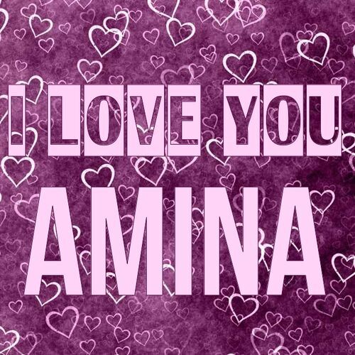 Открытка Amina I love you