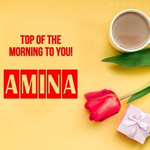 Открытка Amina Top of the morning to you!