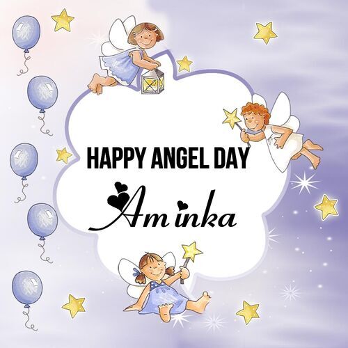 Открытка Aminka Happy angel day