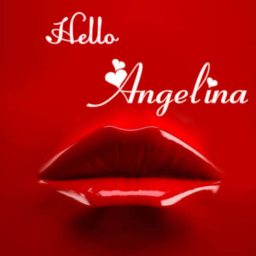 Открытка Angelina Hello