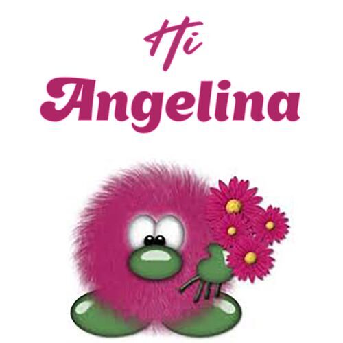 Открытка Angelina Hi