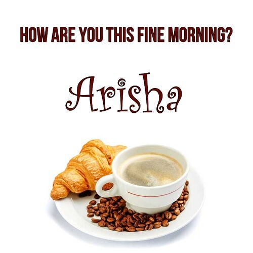 Открытка Arisha How are you this fine morning?