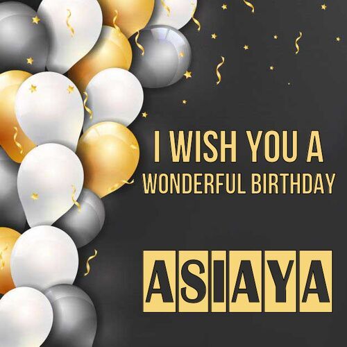 Открытка Asiaya I wish you a wonderful birthday