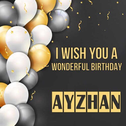 Открытка Ayzhan I wish you a wonderful birthday