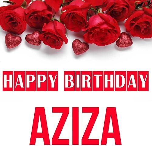 Открытка Aziza Happy birthday