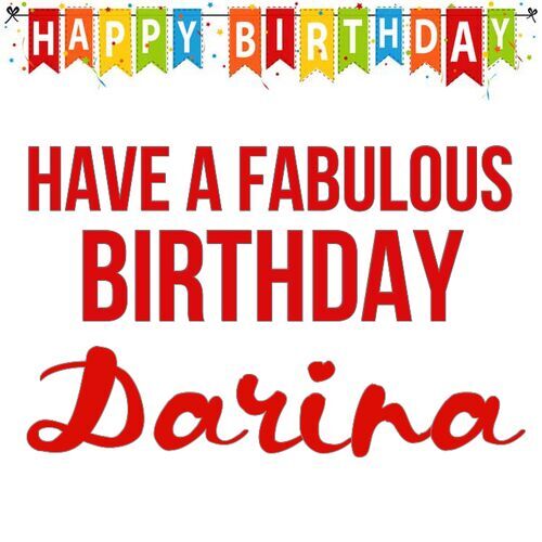 Открытка Darina Have a fabulous birthday