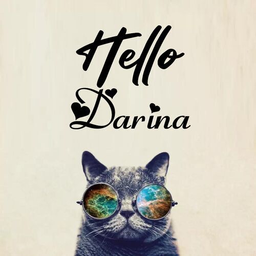 Открытка Darina Hello