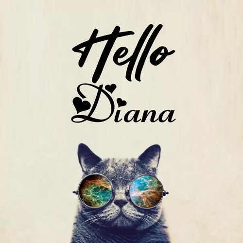 Открытка Diana Hello