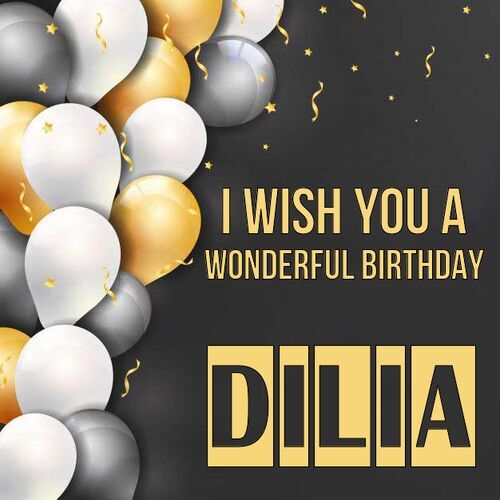 Открытка Dilia I wish you a wonderful birthday