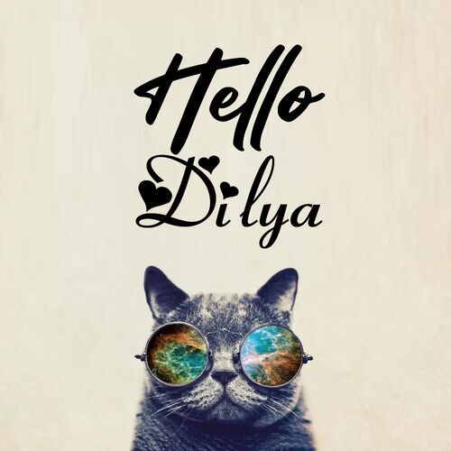 Открытка Dilya Hello