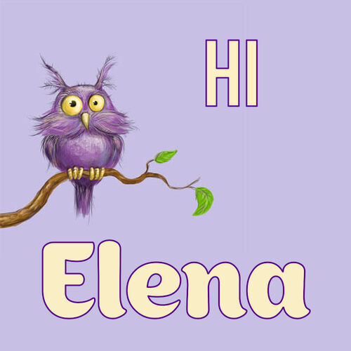 Открытка Elena Hi