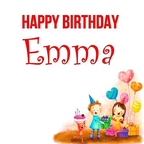 Открытка Emma Happy birthday