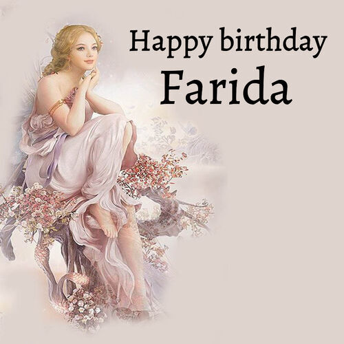 Открытка Farida Happy birthday