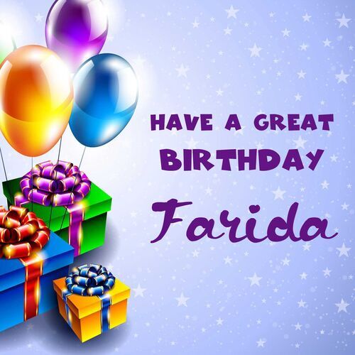 Открытка Farida Have a great birthday