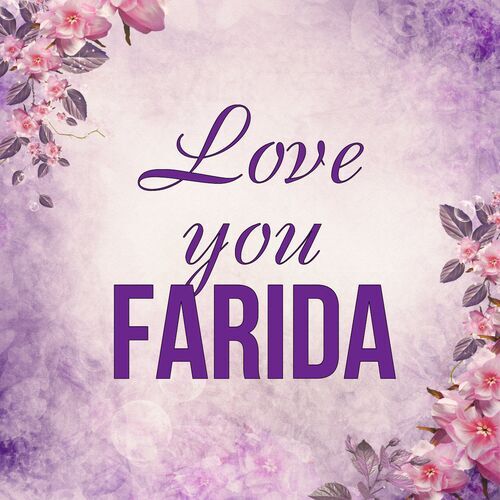 Открытка Farida Love you