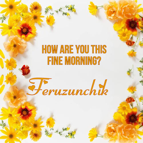 Открытка Feruzunchik How are you this fine morning?