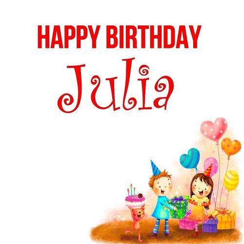 Открытка Julia Happy birthday