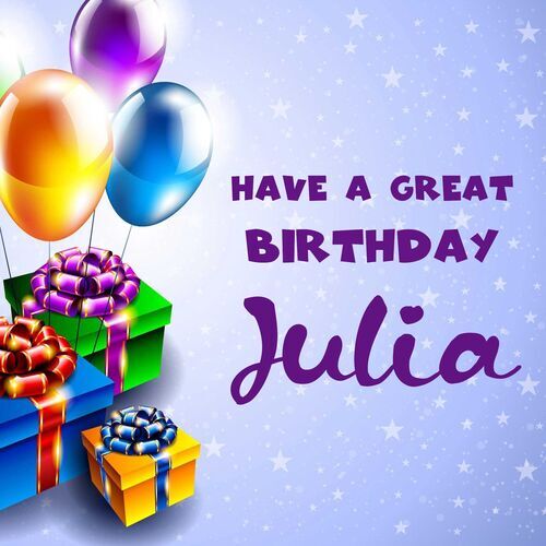 Открытка Julia Have a great birthday