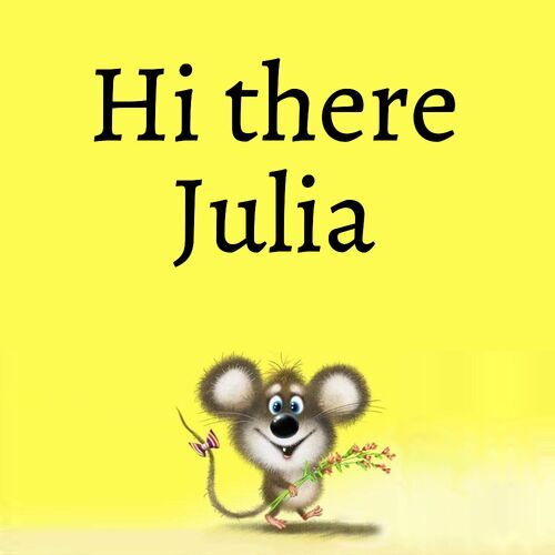 Открытка Julia Hi there