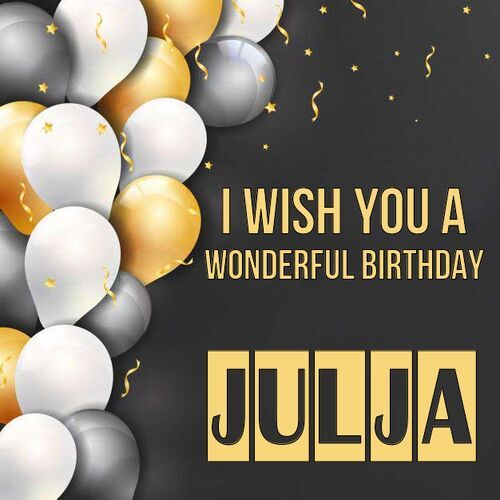 Открытка Julja I wish you a wonderful birthday