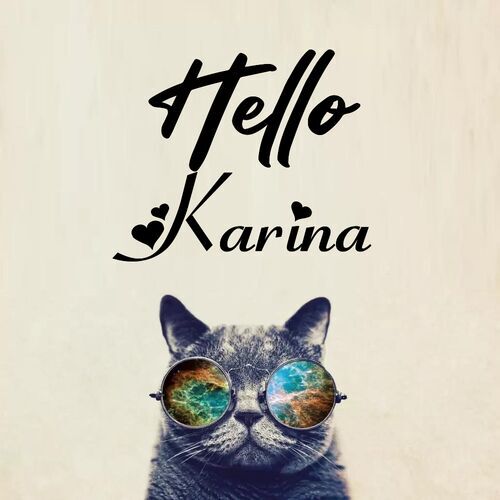 Открытка Karina Hello