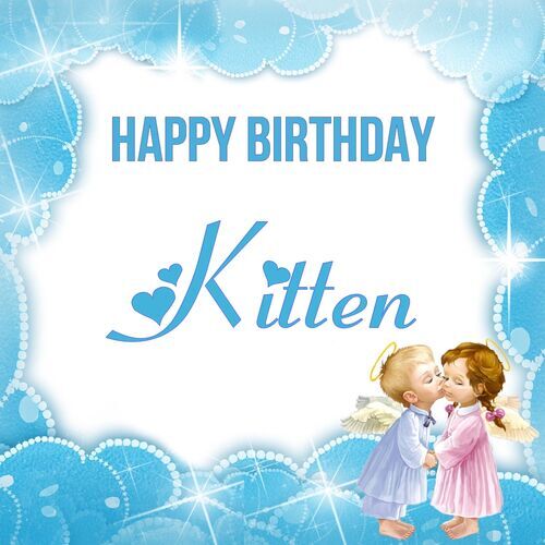 Открытка Kitten Happy birthday